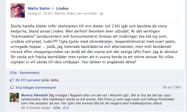 Barnkläder, Lindex